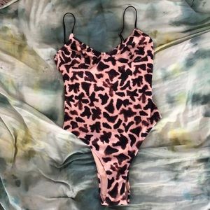 Topshop Giraffe One Piece Swimsuit